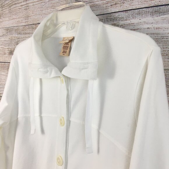 Covington Button Front Soft Cotton Blend Sweatshirt Jacket - Picture 5 of 13